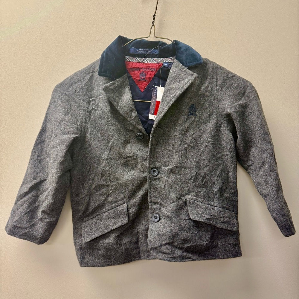 Tommy Hilfiger Charcoal Toddler Blazer 45% wool